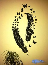 Wandtattoo Feder mit