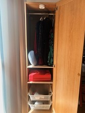 IKEA Schrank , Holz Braun, Kleiderbügel, Aufbewahrung, Länge: 200, Breite: 50