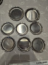 8 Edelstahl Untersetzer Mini Servierplatten
