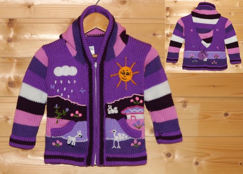 Peru strickjacke lila - strickjacke, rosa