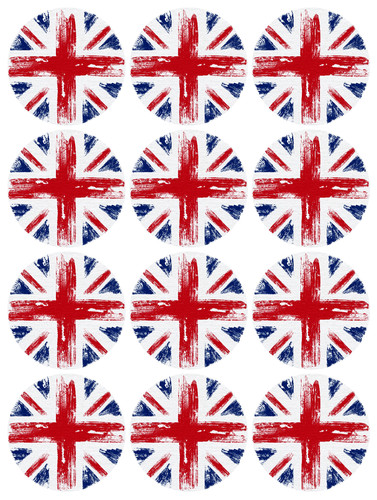 Essbare union jack cupcake - union,