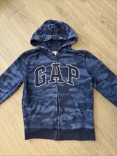 GAP Kapuzenjacke Kapuzenpulli Camouflage Blau Größe XL Kinder 164