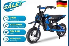 EVERCROSS EV12M Elektro Motorrad Kinder, Elektromotorrad mit 300W Motor, Blau