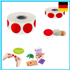 Rote 2,5 cm Etiketten | 1500 Stück | Perforiert