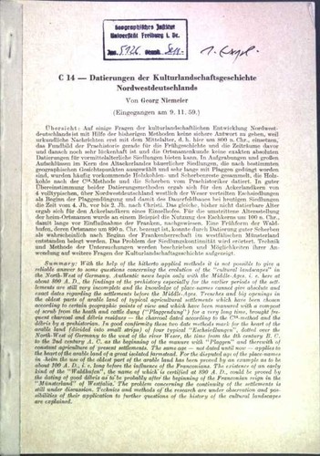 Datierung der - 14,