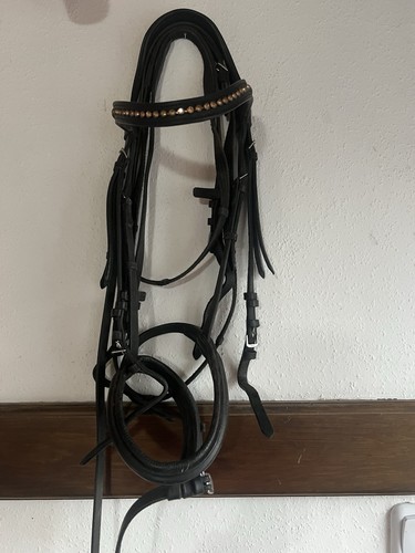 Schwarze englische trense mit - schwarze,