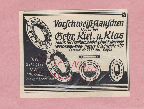 Weidenau sieg werbung 1936 - weidenau-sieg,,