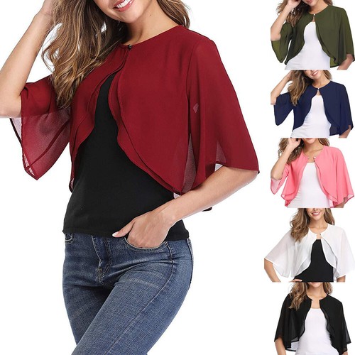Damen chiffon bolero festlich - chiffon,