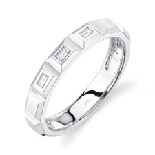 14K Weiss Gold Baguette