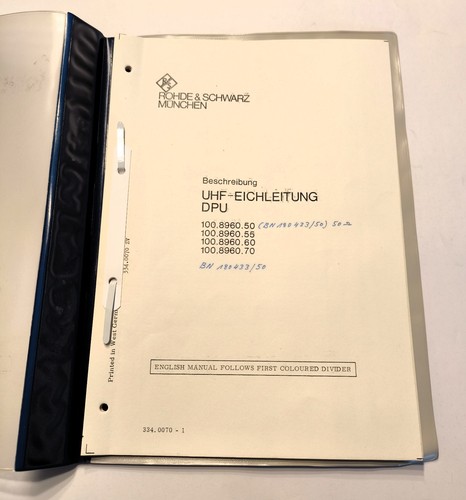 Rohde schwarz uhf - &,