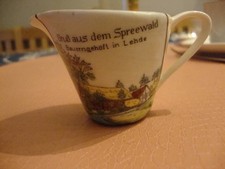 Altes Andenkenporzellan  Milchkännchen   SPREEWALD LEHDE