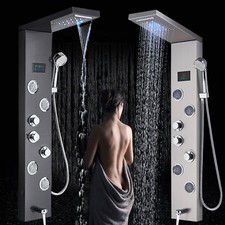 Edelstahl LED Duschpaneel