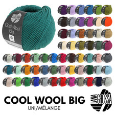 Lana Grossa COOL WOOL BIG 50g pflegeleichtes Merino-Strickgarn in 55 Farben 120m