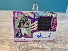 Alvin Kamara 2017 Unparalleled Purple Laser Rookie Auto Patch Player Worn /49