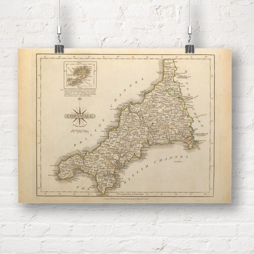 Landkarte von cornwall - landkarte,