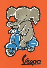 POSTER ELEFANT on VESPA