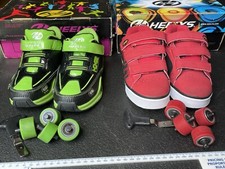 2x Heelys Speed X2/Spin X2 Junior Roller Skateschuhe Turnschuhe Kinder UK Größe 13