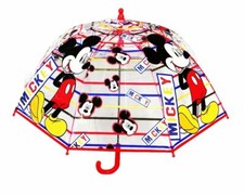 Mickey Mouse Streifen Disney Regenschirm PVC Transparent Kind Klassiker