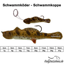 SchwammKöder BRAUN, Huchen, Raubfisch, Wobbler, Mühlkoppe Grundel, Köder, Dolm