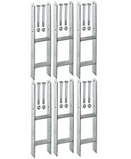 6x Pfostenanker H-Anker 121 mm