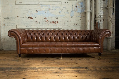 Chesterfield braun couch - braun, sofa