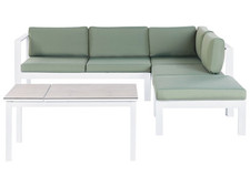 Lounge Set weiß Aluminium