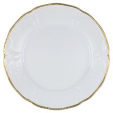 Speiseteller Rosenthal Sanssouci weiß Poliergoldband 4 mm