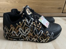 SKECHERS Damen-Sneaker Uno Metallic LoveMaterialmix Memory Foam