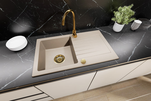 Granitspüle 75x43 beige - cm,