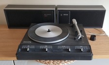 Philips Stereo 351 Plattenspieler * Rarität *tragbar*mit Boxen*leichter Mangel*