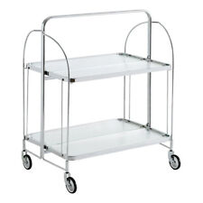 Edelstahl Klappbar Servierwagen Transportwagen Abräumwagen Rollwagen Küchenwagen