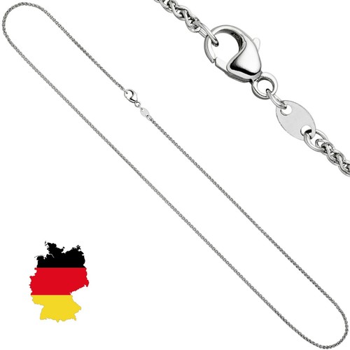 Zopfkette 333 echt weißgold - zopfkette, 8