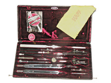 581 Zirkel Set Reißzeug Haff PS VIIIb Präzision Spezial 16 tlg in Samt-Etui - 1a