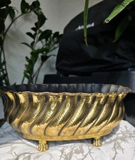 Schön Blumentopf Übertopf Messing Vintag ARTIGIANI TRENTINI Italy H:13/L:32/B:19