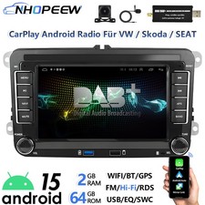 DAB+ 4*USB Android Radio Carplay GPS Navi Für VW Golf 5 6 Polo T5 Touran Passat