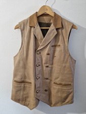Lederware Hack Lederweste Größe M Leder natur Weste Waistcoat Vest modifiziert