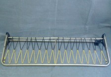 HUTABLAGE GARDEROBE MESSINGROHR 50ER 60ER GEPÄCKNETZ MIT 5 HAKEN