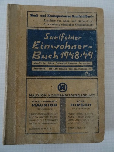 Einwohner adressbuch saalfeld - adressbuch,