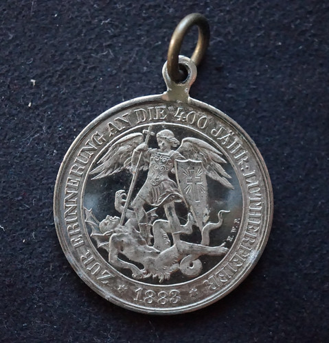 Medaille martin luther - medaille, 1883