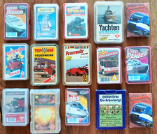 AUSWAHL: vintage QUARTETT Eisenbahn Schiff Traktor Feuerwehr CARD GAME RARITÄT