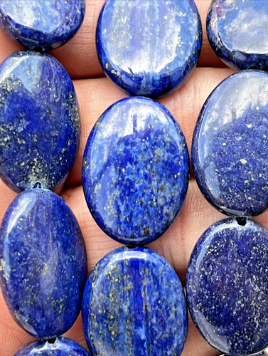 Große lapislazuli perlen oval - große,