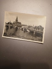 Alte Foto AK Leer Ostfriesland Hafenpartie