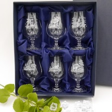 6-teiliges Whisky Cognac Likör Brandy Obstbrand Glas Set - im Geschenke Karton