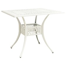 Gartentisch weiß 90x90x73 - weiß,
