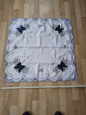  Tischdecke Weihnachten Kerzen Sterne  Handarbeit Häkeln Sticken neu  Flohmarkt