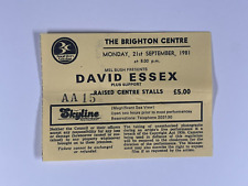 David Essex Konzert Ticket Original The Brighton Mitte September 21st 1981
