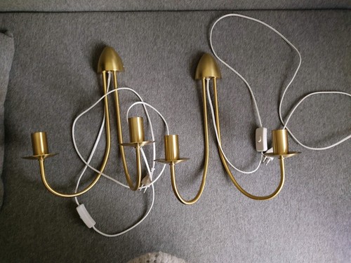 Paar 2armige messing - 1,