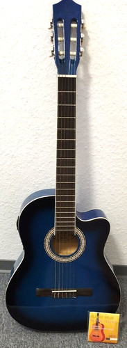 Klassische gitarre blau - gitarre,