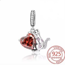 💖 Charm KATZE mit Rotem