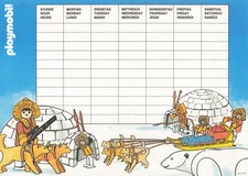 Stundenplan - Playmobil 80er J. - Eskimo Hundeschlitten Iglu 3465 3466 Reiterhof